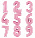Шар-цифра «Нежно-розовое»