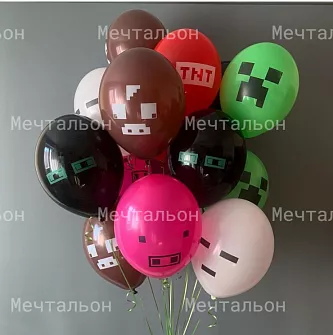 13 шаров Пиксели Майнкрафт
