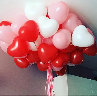 Розовое сердце 30 см (1 шт)