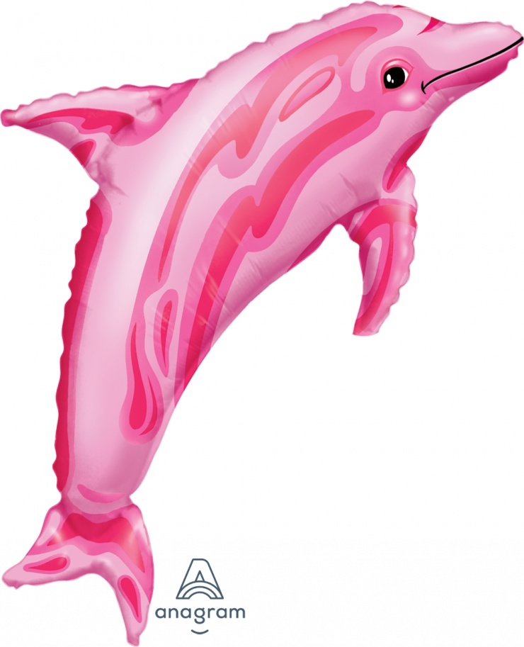 картинка Шар "Дельфин Розовый" 84 см от магазина Мечтальон