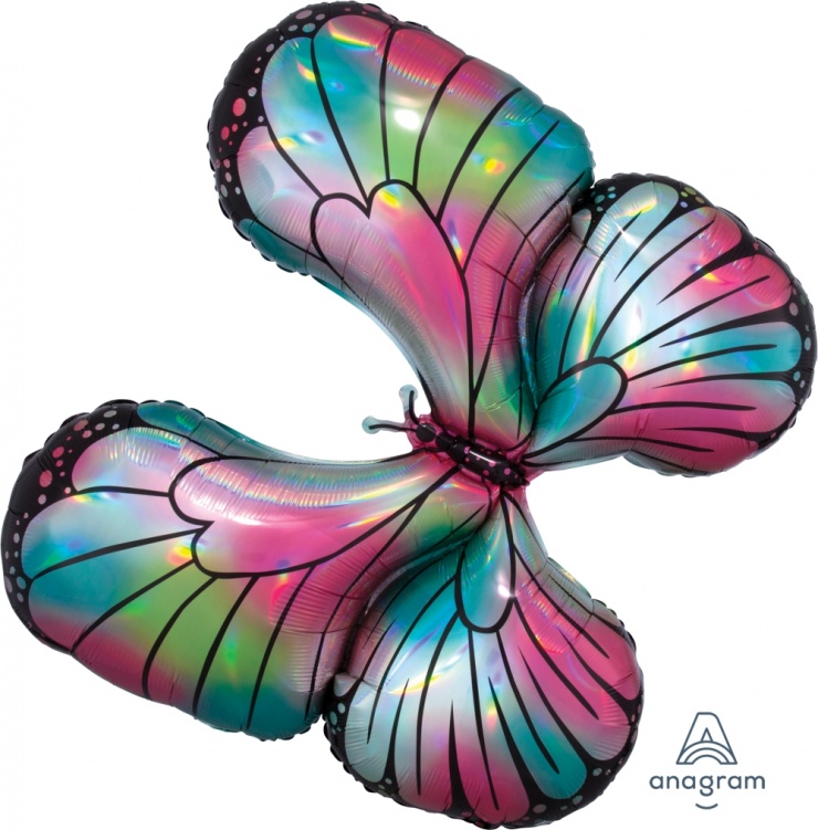 картинка Шар "Бабочка голография" 79 см  от магазина Мечтальон