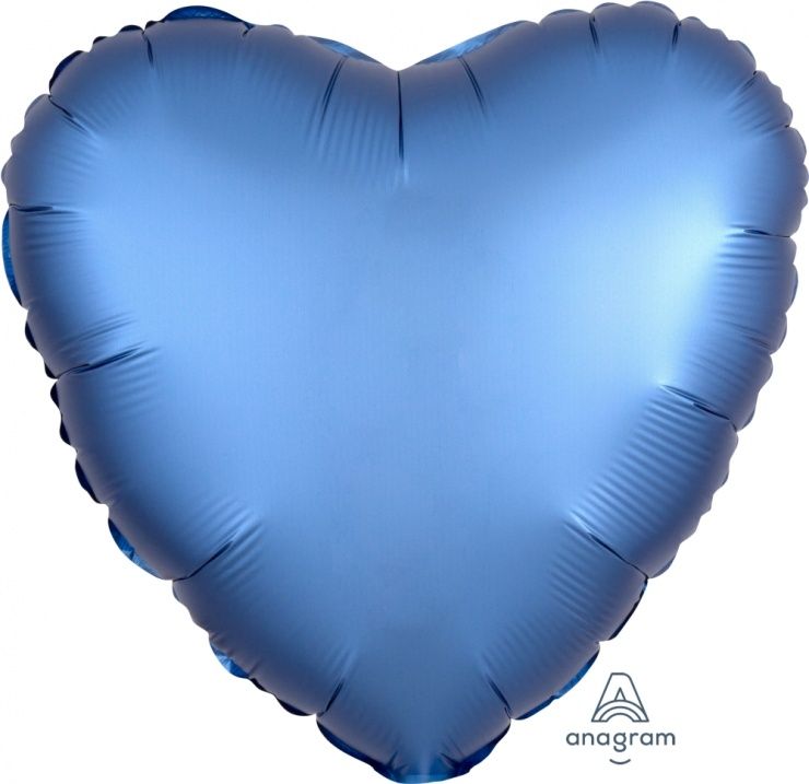 картинка Сердце satin AZURE 46 см от магазина Мечтальон
