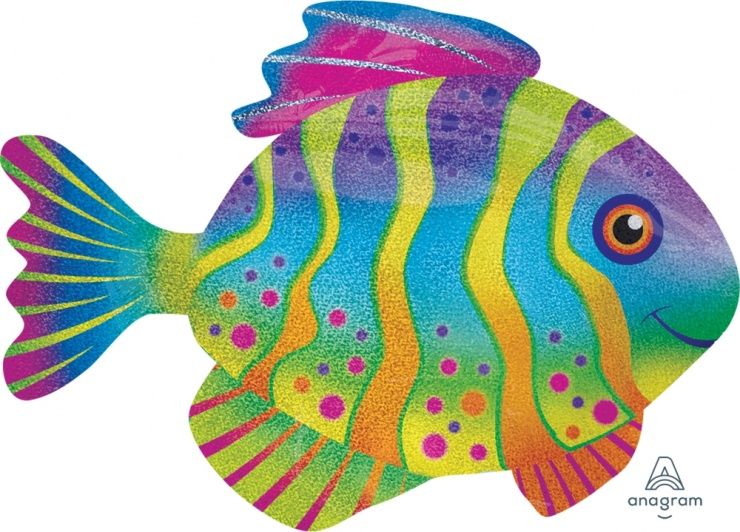 картинка Шар "Рыбка яркая" 84 см от магазина Мечтальон