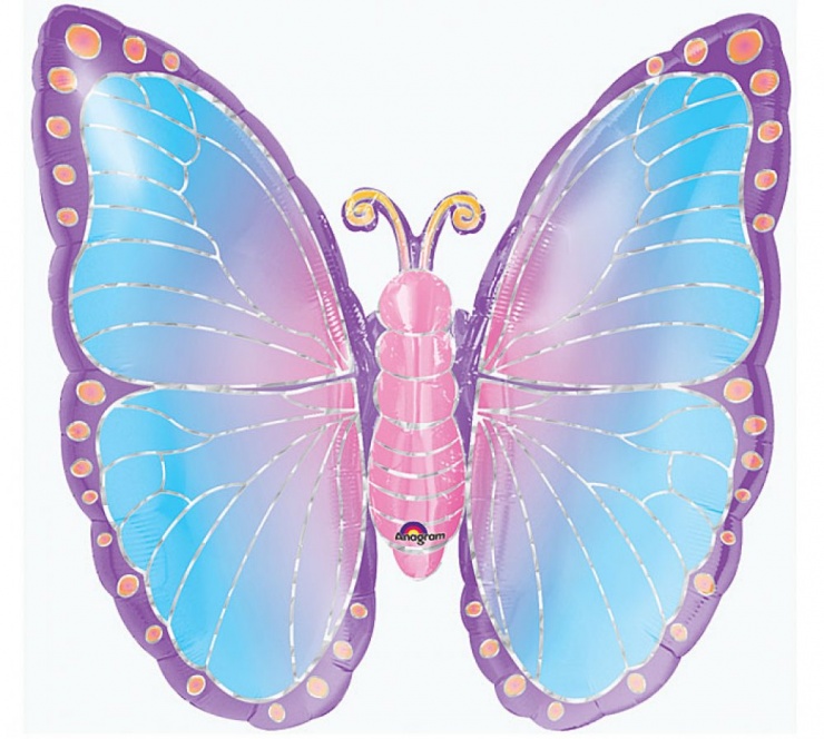 картинка Шар "Лиловая бабочка" 84 см от магазина Мечтальон