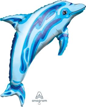 картинка Шар "Дельфин Голубой" 84 см от магазина Мечтальон