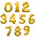 Шар-цифра «Золотая»
