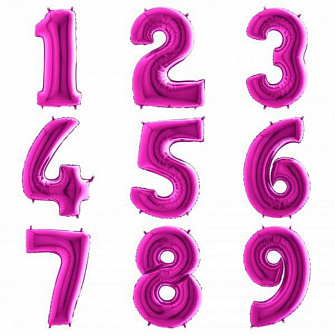 Шар-цифра «Ярко розовая»