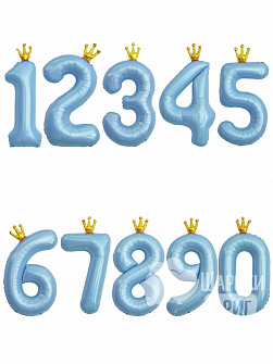 Шар-цифра Голубая корона