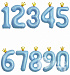 Шар-цифра Голубая корона