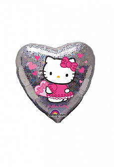 Шар «Сердце Hello Kitty» Размер 46см
