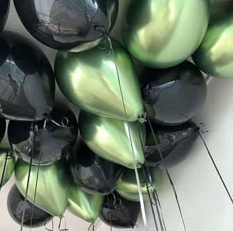 20 шаров черный и зеленый 
